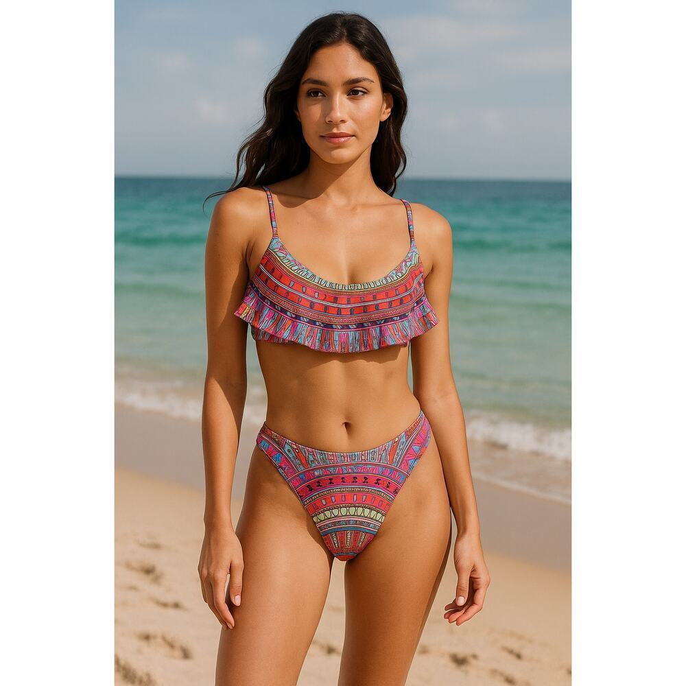 Mara Hoffman Southwestern Geometric Print Bikini Set - Size XS